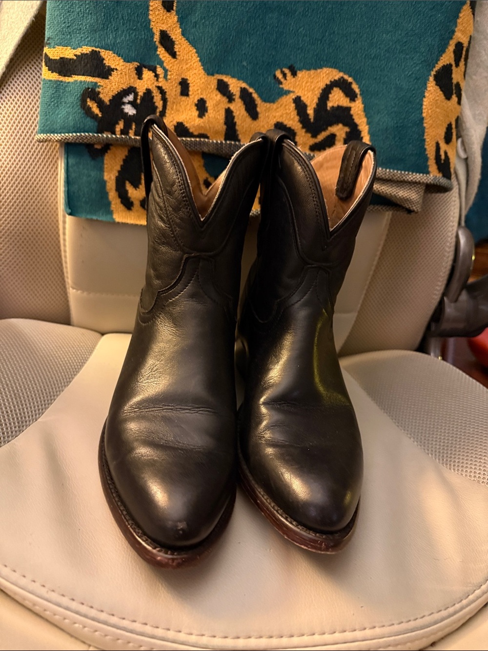 Tecovas Black Penny Leather Cowboy Boots